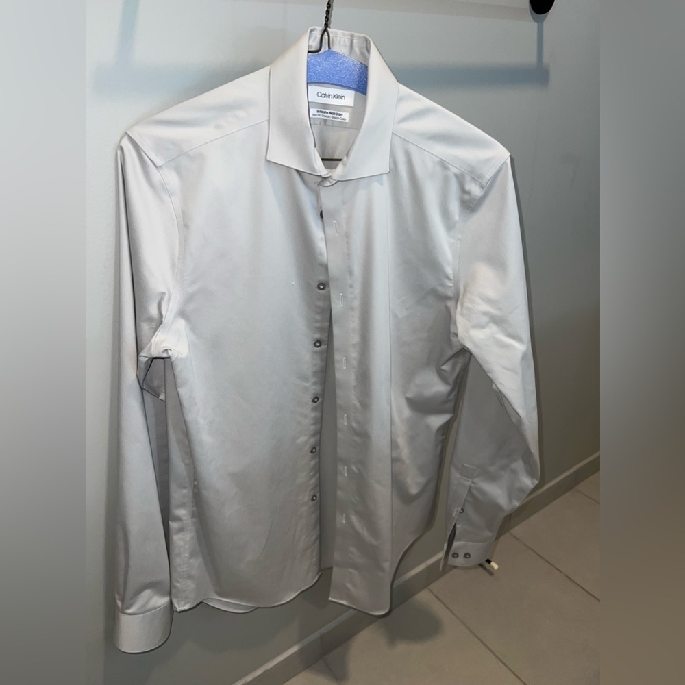 Gray Calvin Klein Dress Shirt